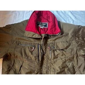 OSSI 80s Ski Jacket Olive Red L